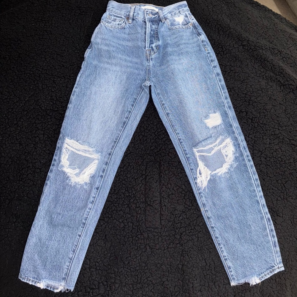 SOLD PacSun High Rise Straight Distressed Jeans Womens Size 22x26